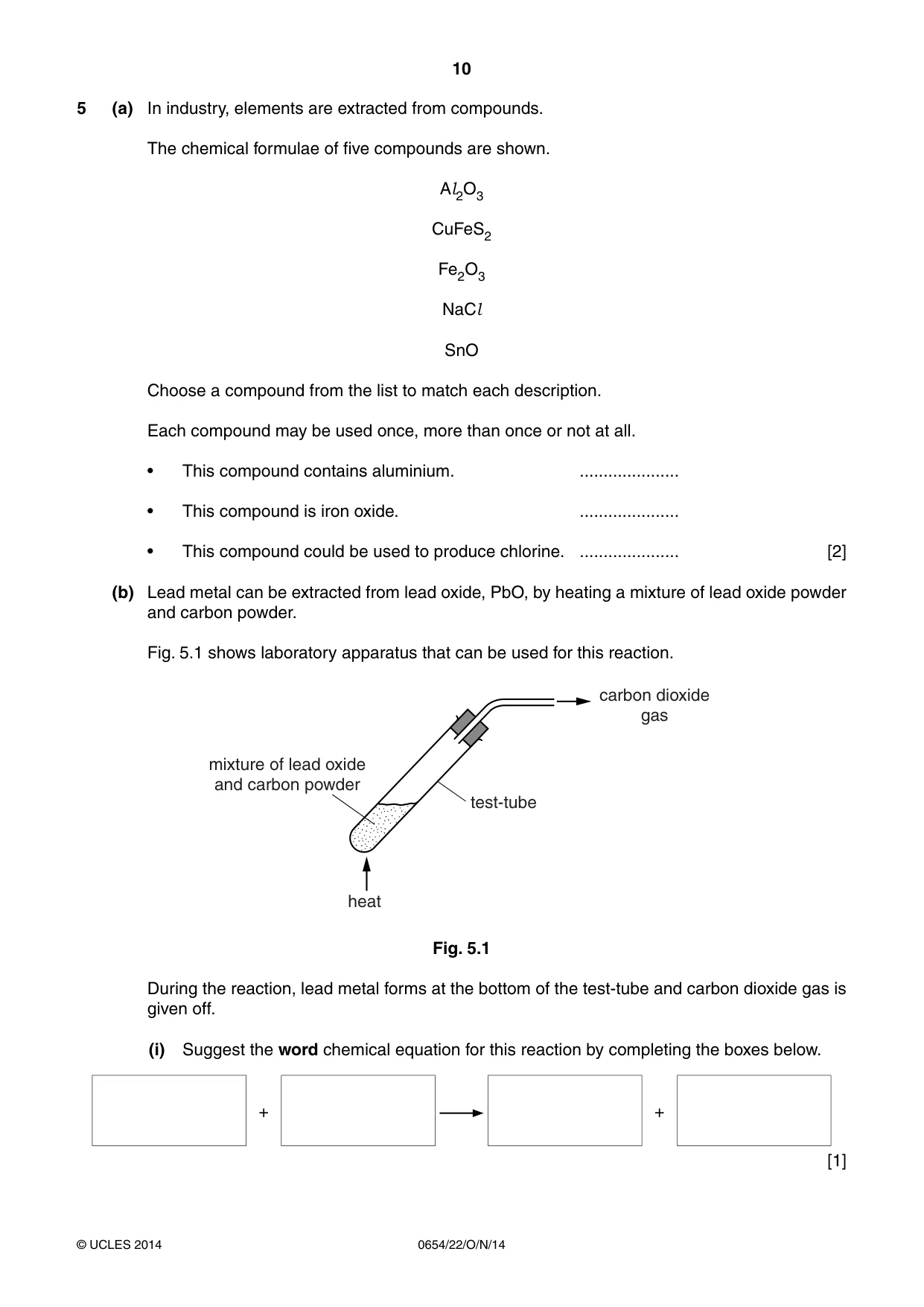Cambridge IGCSE Sciences - Co-ordinated (Double) 0654 2014 Oct/Nov Paper 2 · Variant 2 question paper, page 10 of 32