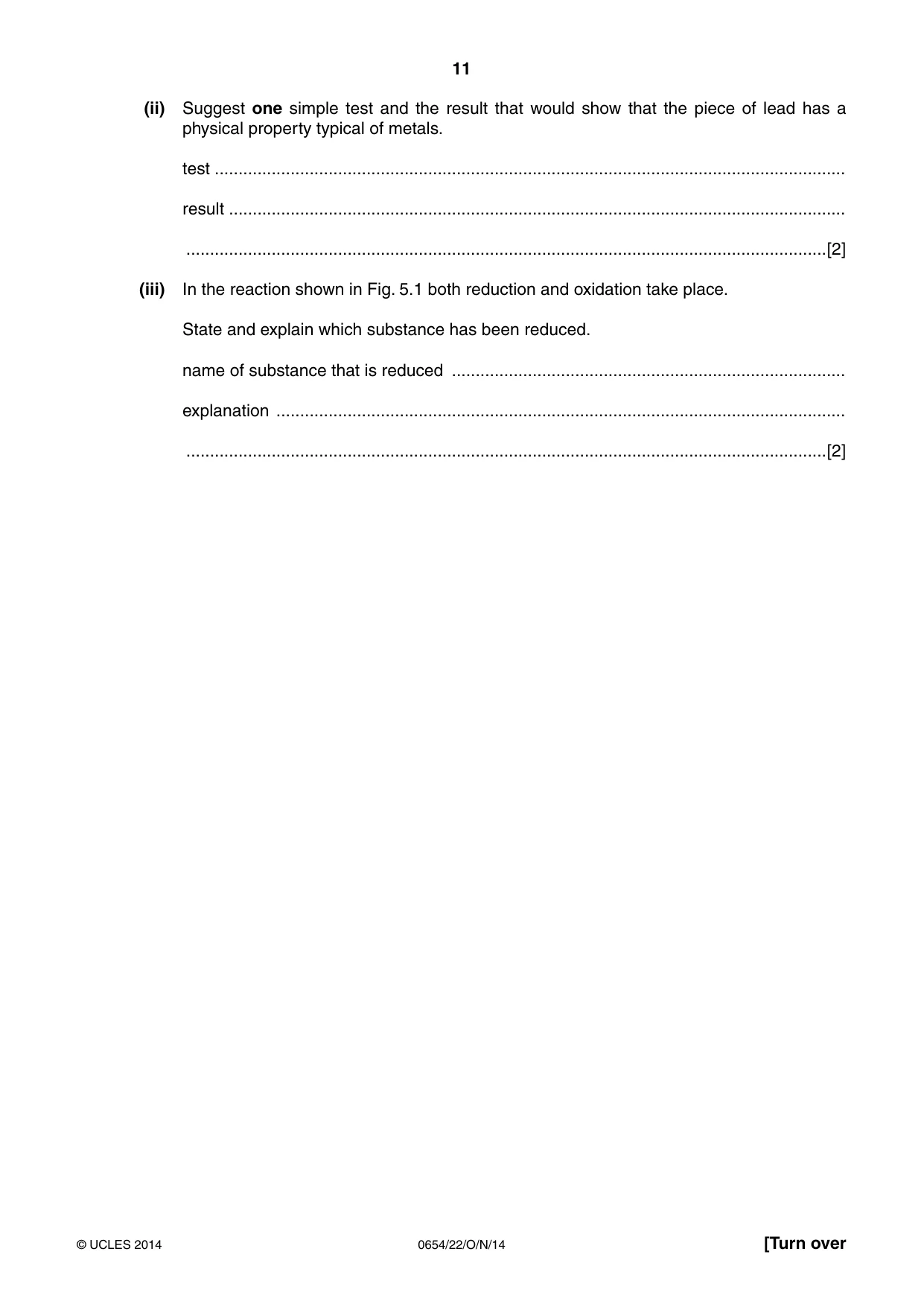 Cambridge IGCSE Sciences - Co-ordinated (Double) 0654 2014 Oct/Nov Paper 2 · Variant 2 question paper, page 11 of 32