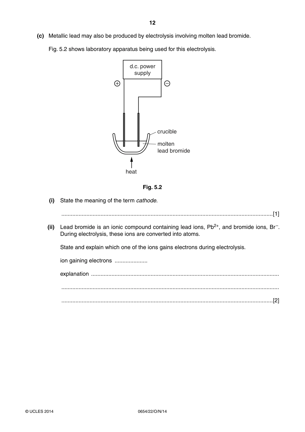 Cambridge IGCSE Sciences - Co-ordinated (Double) 0654 2014 Oct/Nov Paper 2 · Variant 2 question paper, page 12 of 32