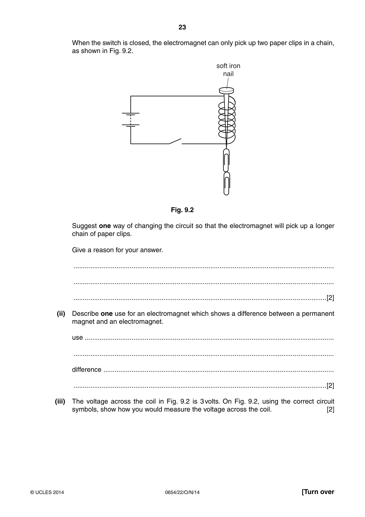 Cambridge IGCSE Sciences - Co-ordinated (Double) 0654 2014 Oct/Nov Paper 2 · Variant 2 question paper, page 23 of 32