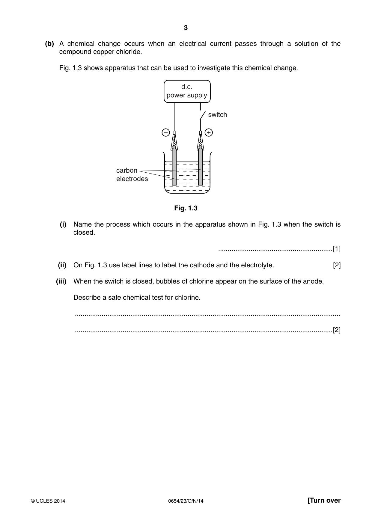 Cambridge IGCSE Sciences - Co-ordinated (Double) 0654 2014 Oct/Nov Paper 2 · Variant 3 question paper, page 3 of 32
