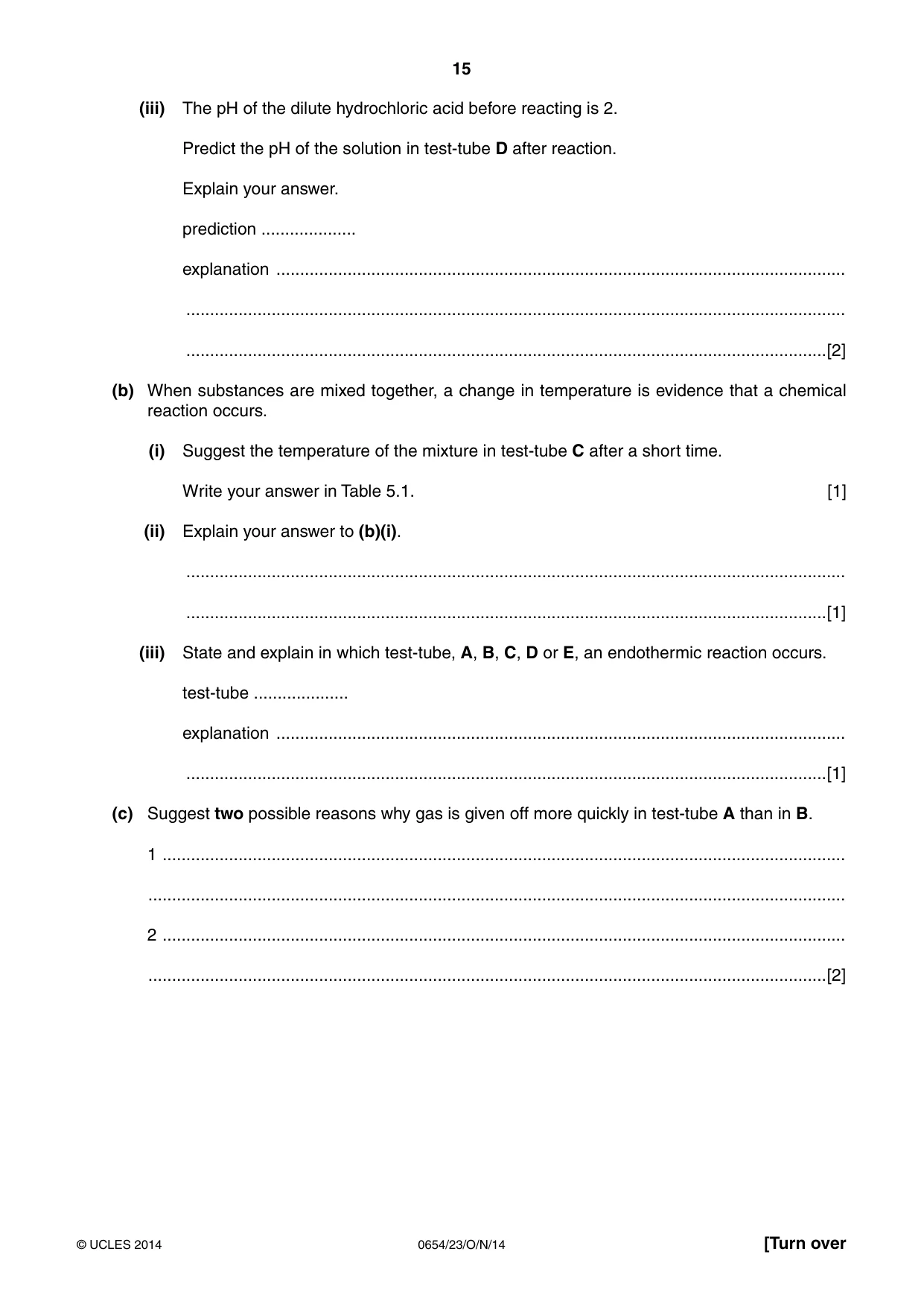 Cambridge IGCSE Sciences - Co-ordinated (Double) 0654 2014 Oct/Nov Paper 2 · Variant 3 question paper, page 15 of 32