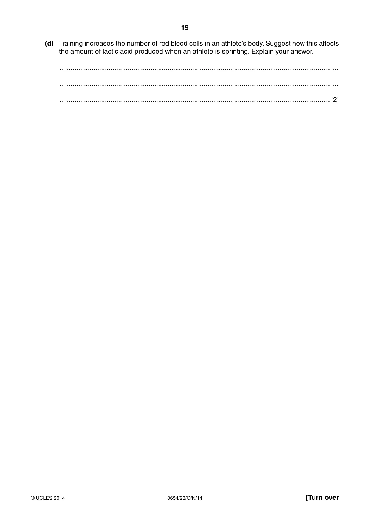 Cambridge IGCSE Sciences - Co-ordinated (Double) 0654 2014 Oct/Nov Paper 2 · Variant 3 question paper, page 19 of 32