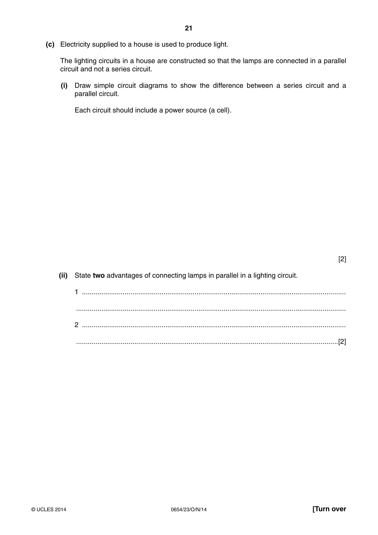 Cambridge IGCSE Sciences - Co-ordinated (Double) 0654 2014 Oct/Nov Paper 2 · Variant 3 question paper, page 21 of 32