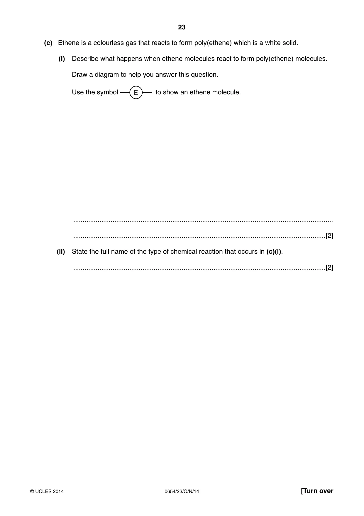 Cambridge IGCSE Sciences - Co-ordinated (Double) 0654 2014 Oct/Nov Paper 2 · Variant 3 question paper, page 23 of 32