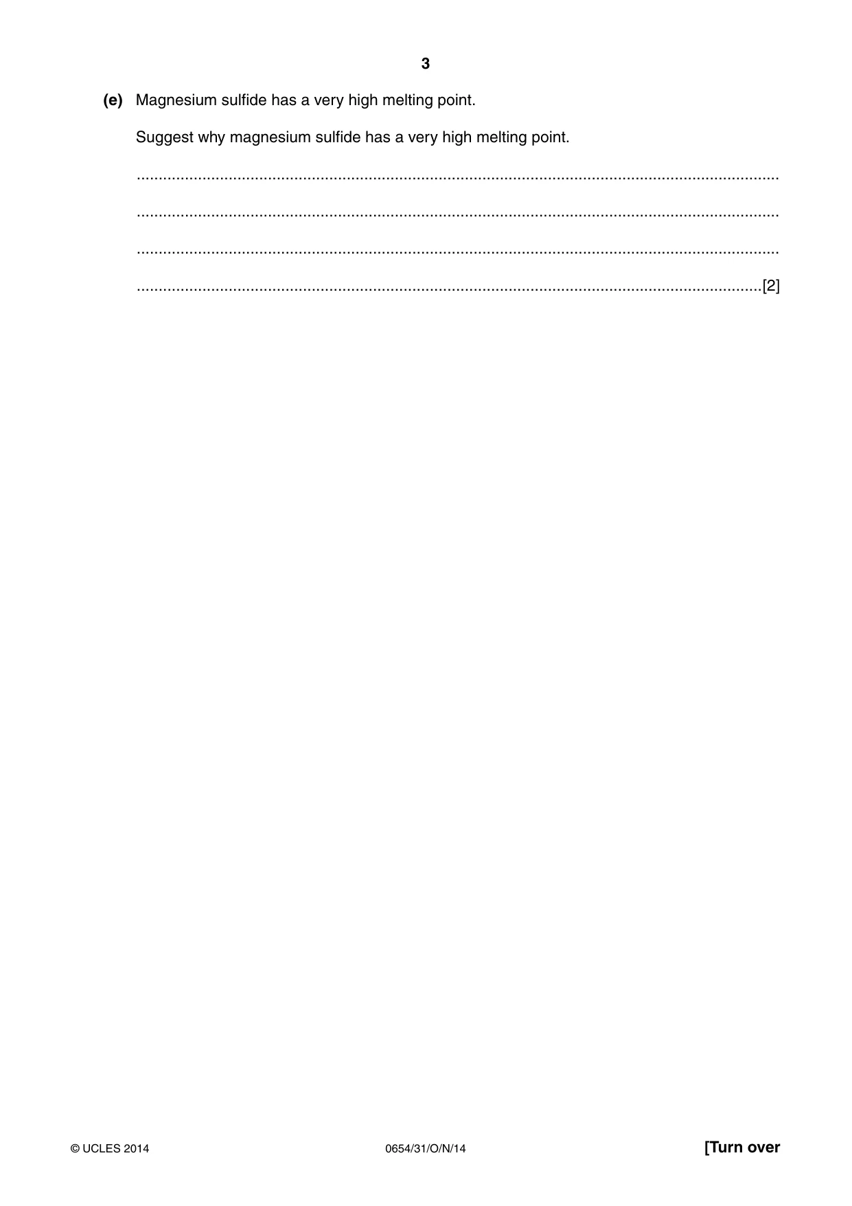 Cambridge IGCSE Sciences - Co-ordinated (Double) 0654 2014 Oct/Nov Paper 3 · Variant 1 question paper, page 3 of 32