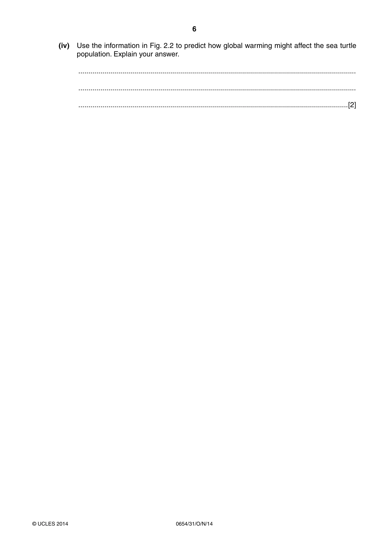 Cambridge IGCSE Sciences - Co-ordinated (Double) 0654 2014 Oct/Nov Paper 3 · Variant 1 question paper, page 6 of 32