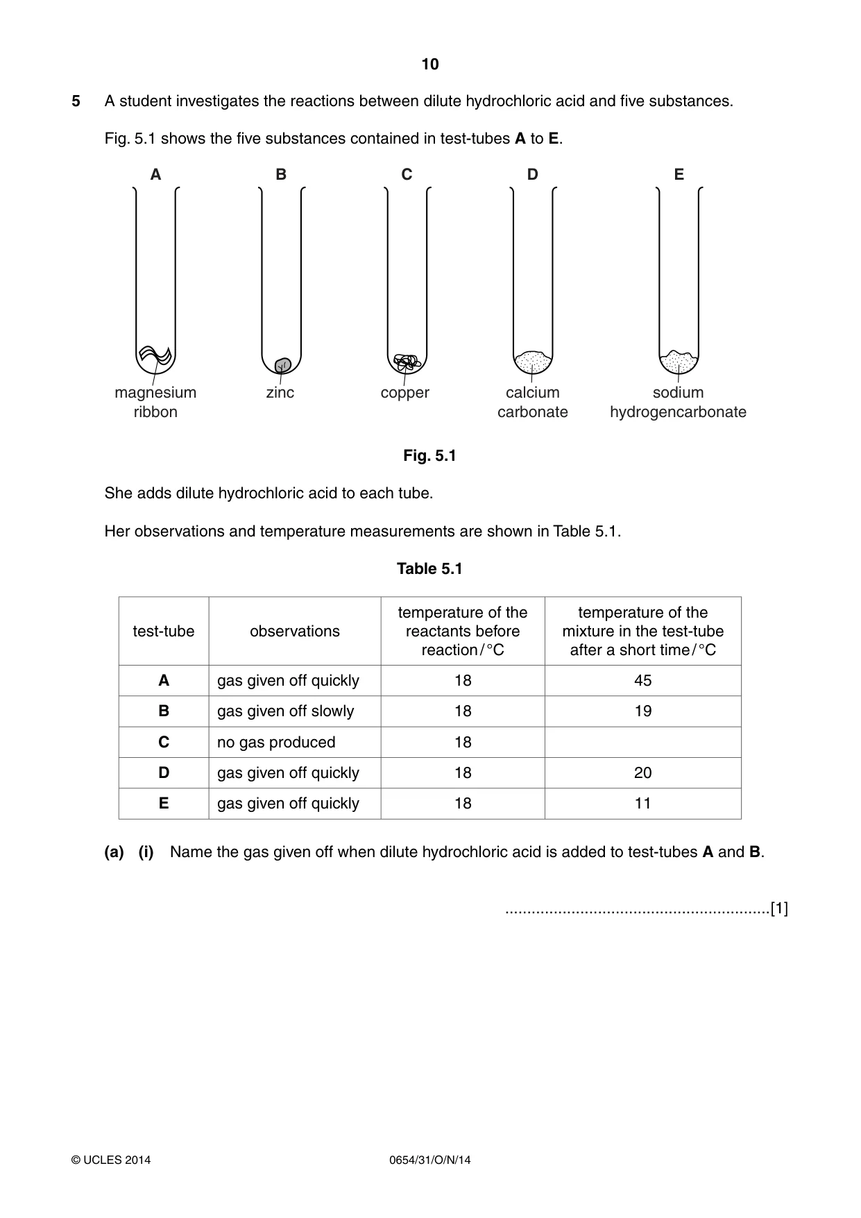 Cambridge IGCSE Sciences - Co-ordinated (Double) 0654 2014 Oct/Nov Paper 3 · Variant 1 question paper, page 10 of 32