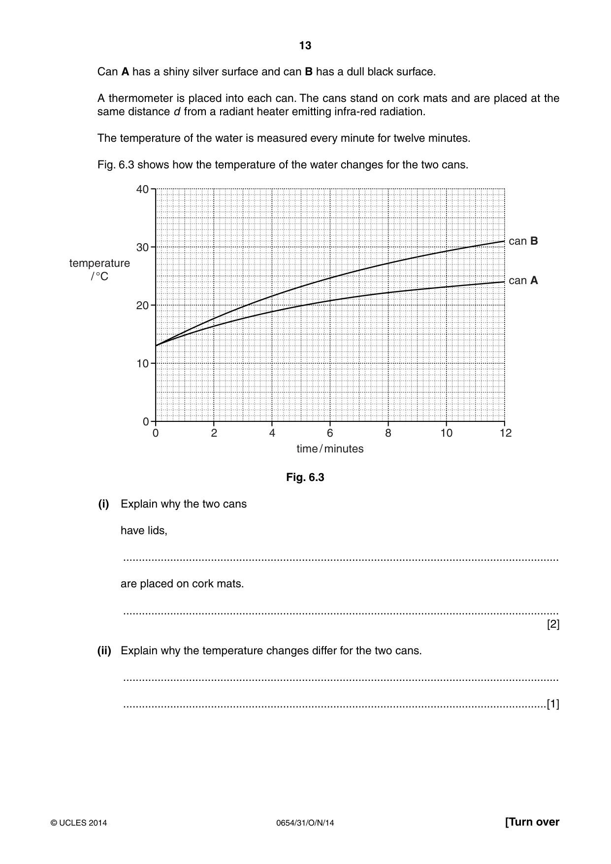 Cambridge IGCSE Sciences - Co-ordinated (Double) 0654 2014 Oct/Nov Paper 3 · Variant 1 question paper, page 13 of 32