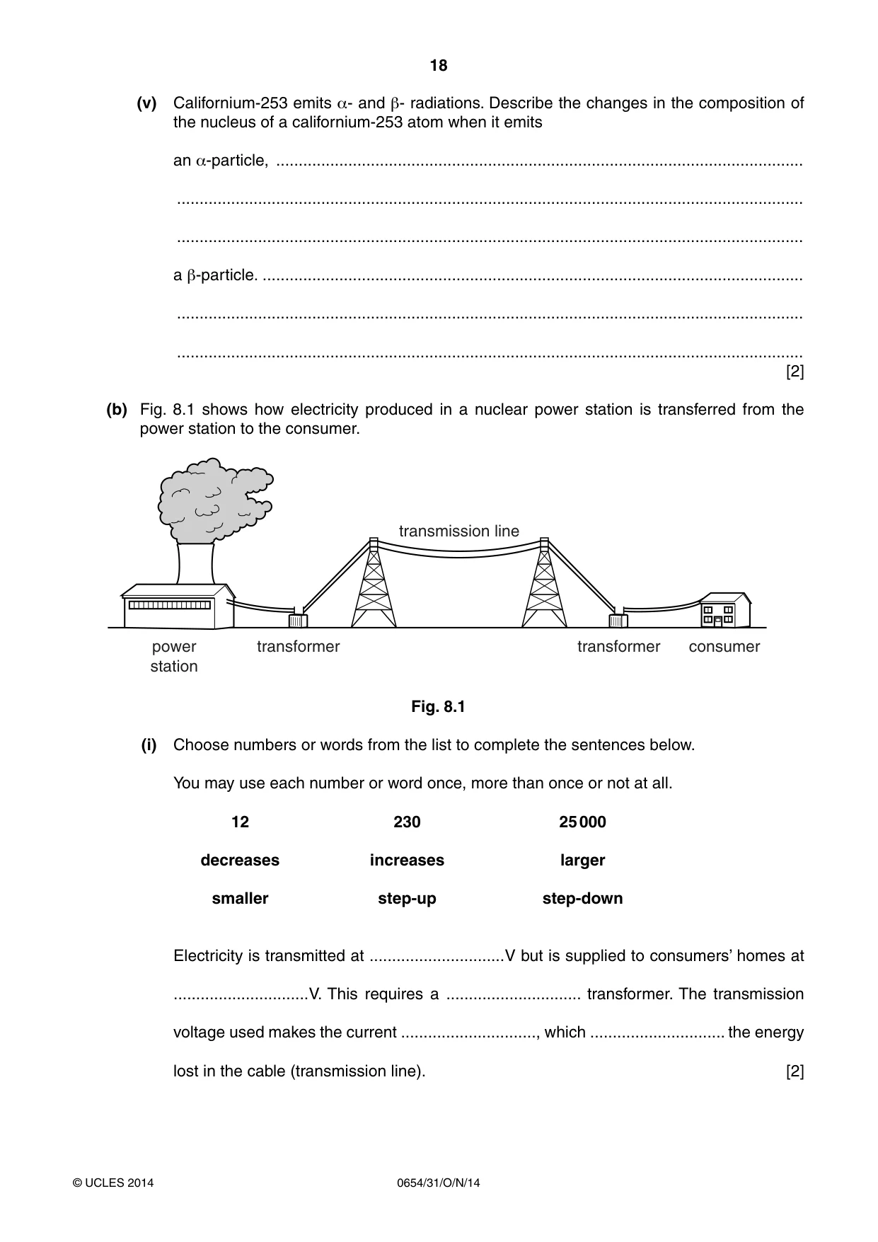 Cambridge IGCSE Sciences - Co-ordinated (Double) 0654 2014 Oct/Nov Paper 3 · Variant 1 question paper, page 18 of 32