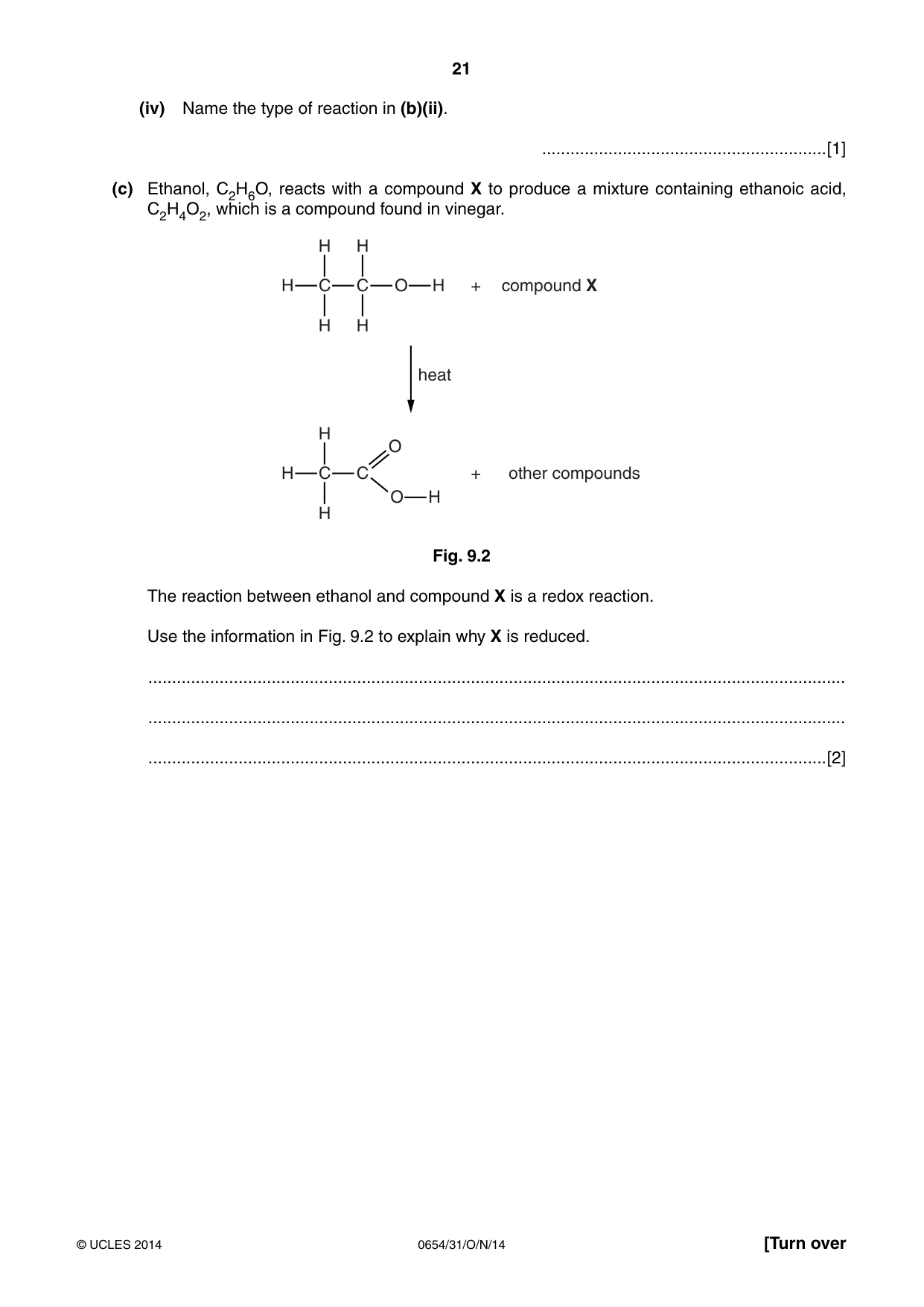 Cambridge IGCSE Sciences - Co-ordinated (Double) 0654 2014 Oct/Nov Paper 3 · Variant 1 question paper, page 21 of 32