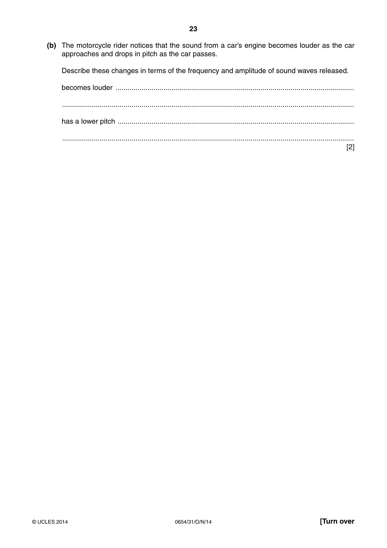 Cambridge IGCSE Sciences - Co-ordinated (Double) 0654 2014 Oct/Nov Paper 3 · Variant 1 question paper, page 23 of 32