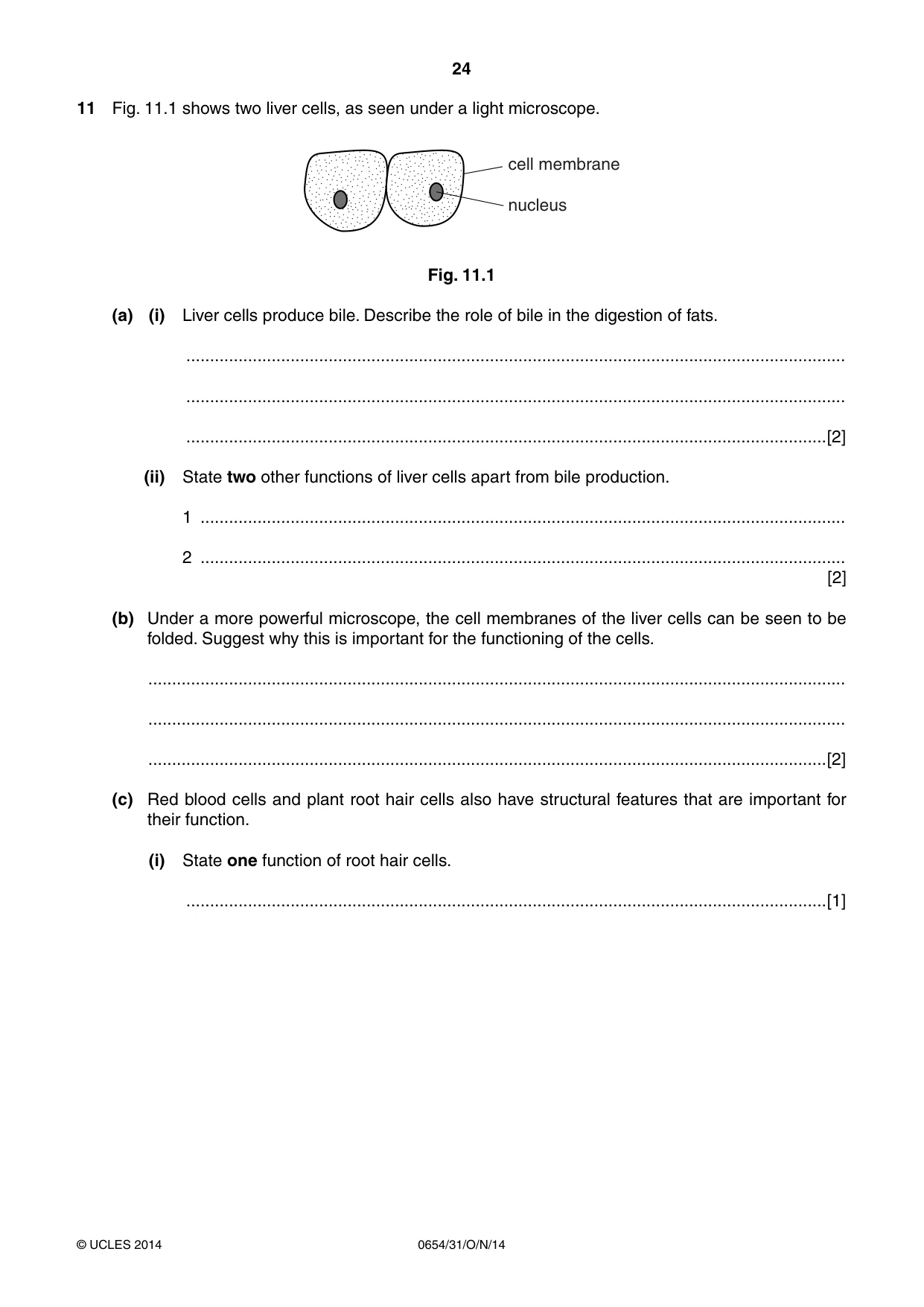 Cambridge IGCSE Sciences - Co-ordinated (Double) 0654 2014 Oct/Nov Paper 3 · Variant 1 question paper, page 24 of 32