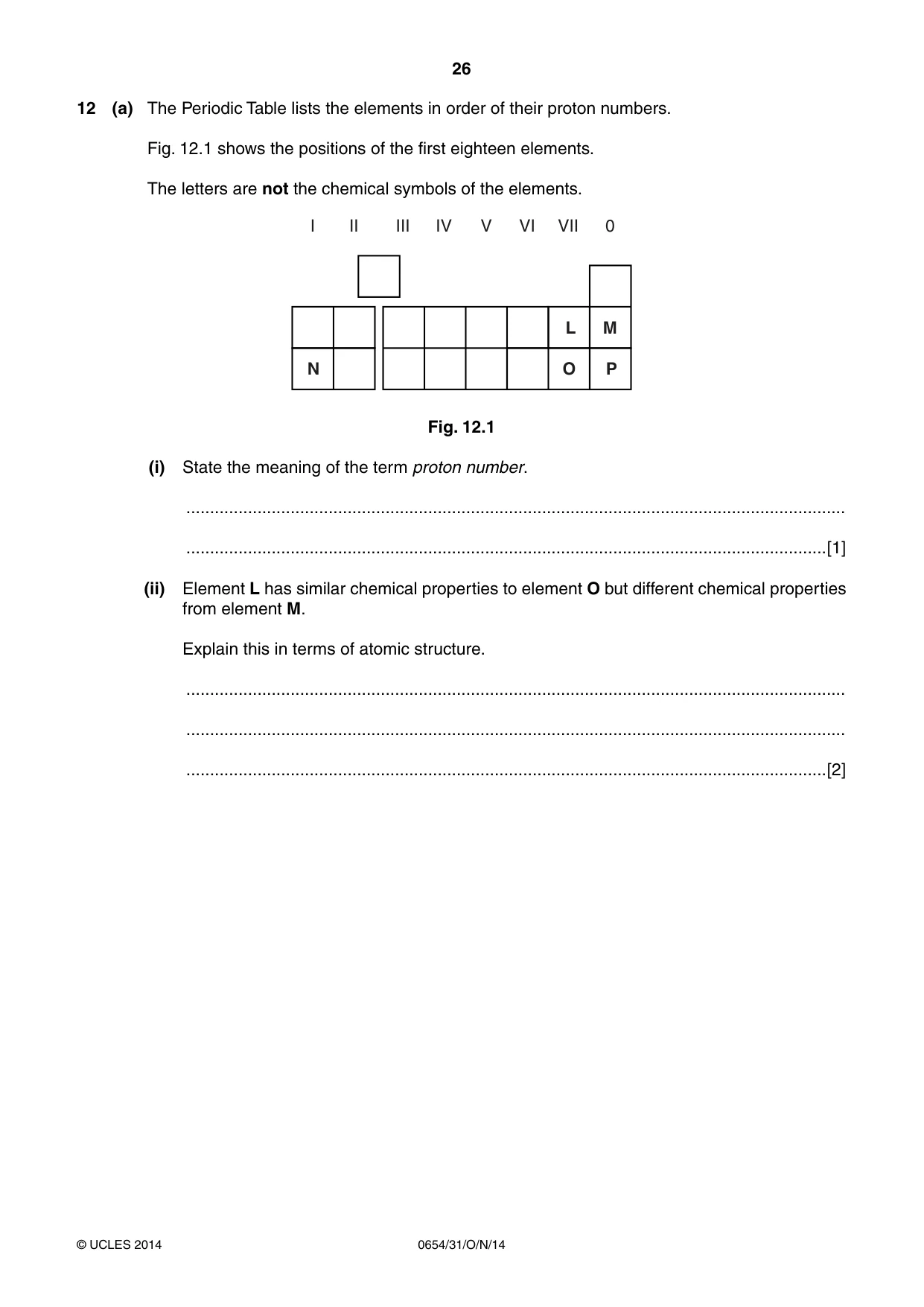 Cambridge IGCSE Sciences - Co-ordinated (Double) 0654 2014 Oct/Nov Paper 3 · Variant 1 question paper, page 26 of 32