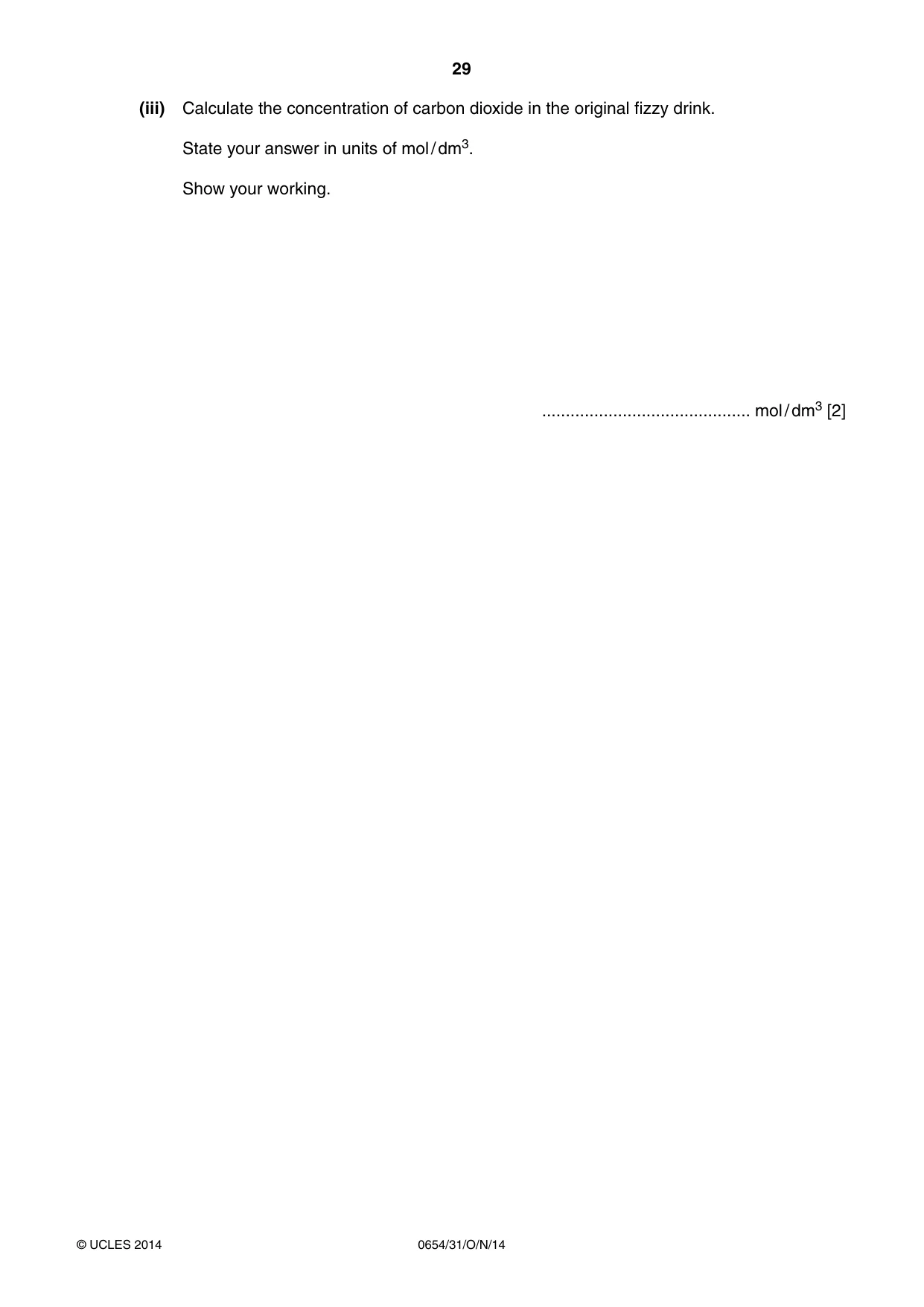 Cambridge IGCSE Sciences - Co-ordinated (Double) 0654 2014 Oct/Nov Paper 3 · Variant 1 question paper, page 29 of 32