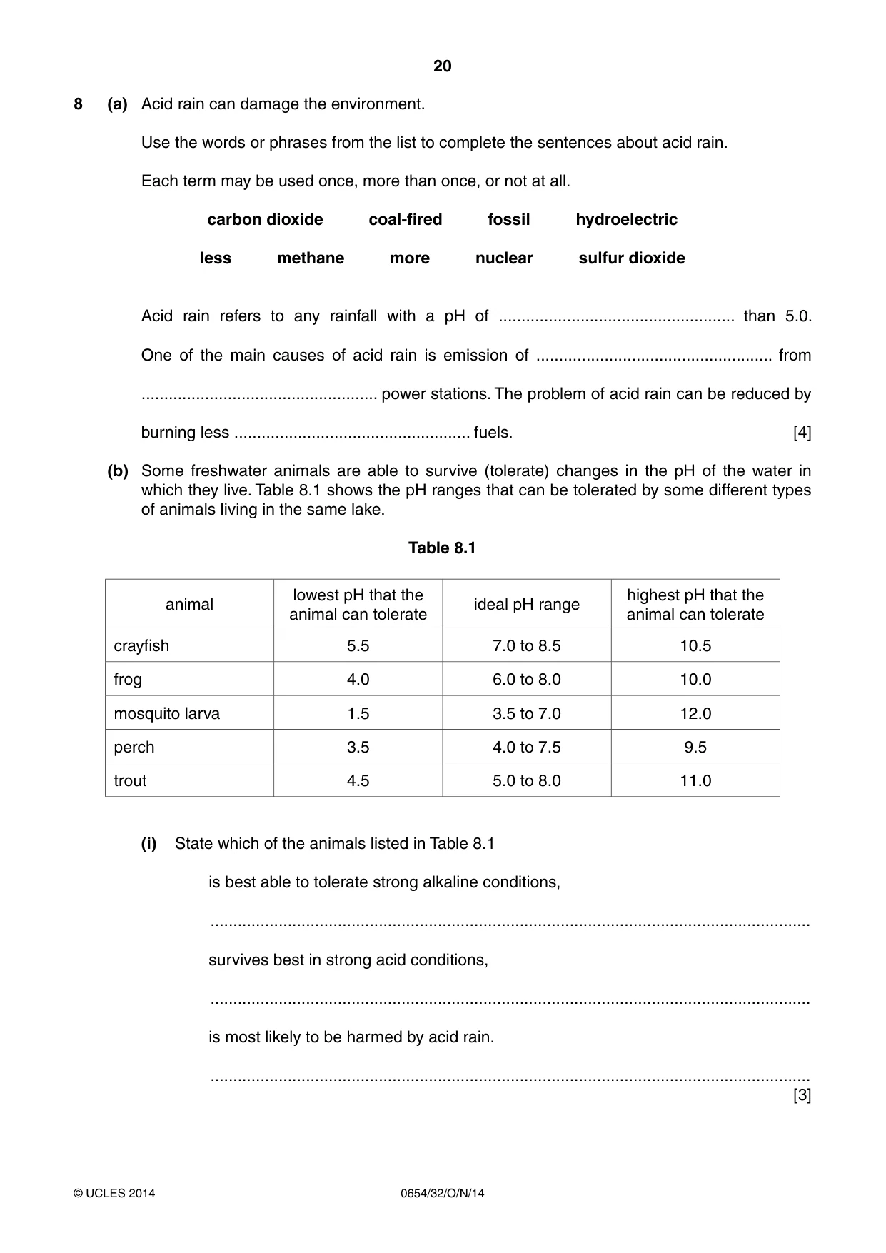 Cambridge IGCSE Sciences - Co-ordinated (Double) 0654 2014 Oct/Nov Paper 3 · Variant 2 question paper, page 20 of 32