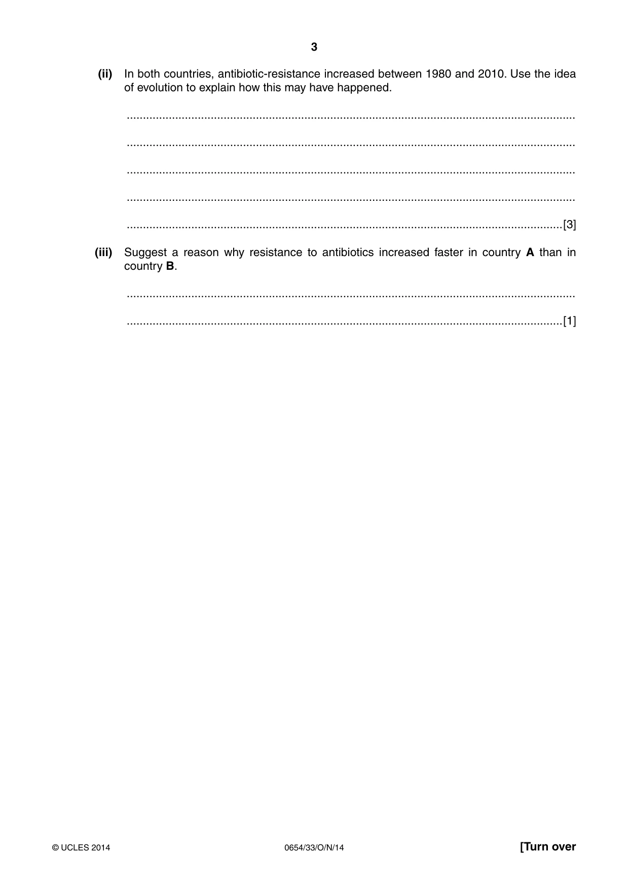 Cambridge IGCSE Sciences - Co-ordinated (Double) 0654 2014 Oct/Nov Paper 3 · Variant 3 question paper, page 3 of 28