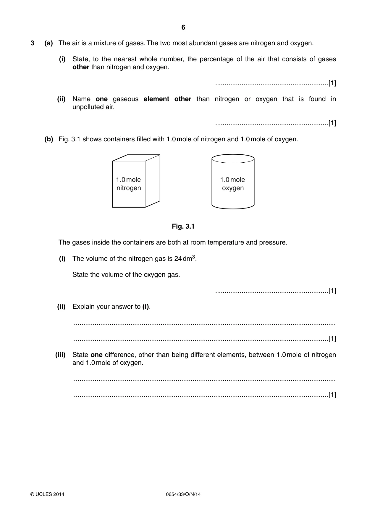 Cambridge IGCSE Sciences - Co-ordinated (Double) 0654 2014 Oct/Nov Paper 3 · Variant 3 question paper, page 6 of 28