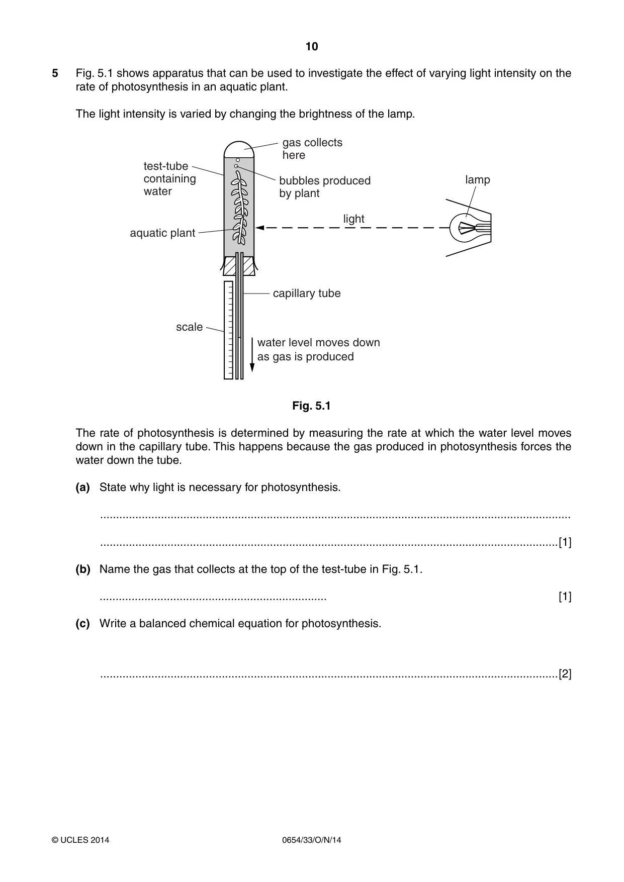 Cambridge IGCSE Sciences - Co-ordinated (Double) 0654 2014 Oct/Nov Paper 3 · Variant 3 question paper, page 10 of 28