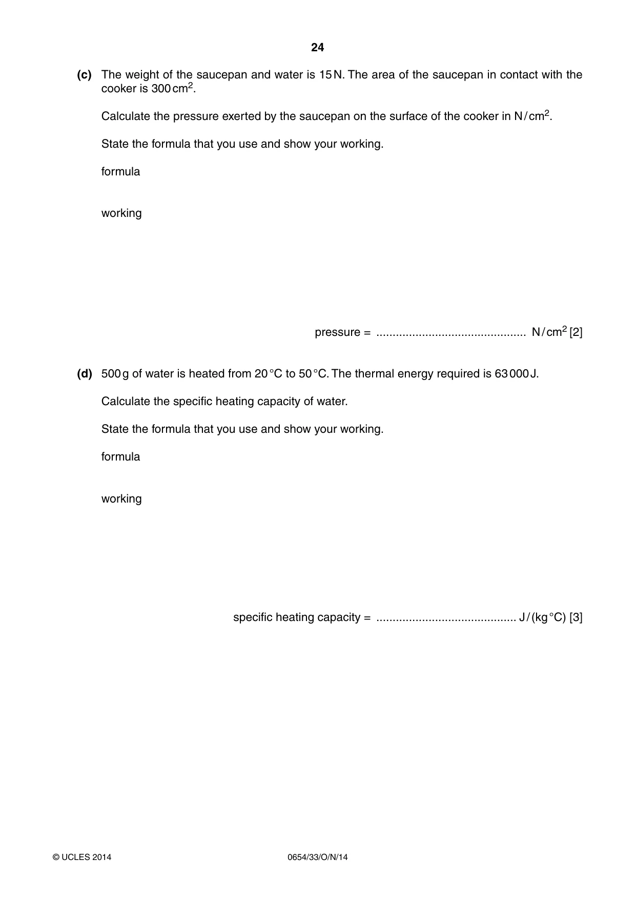 Cambridge IGCSE Sciences - Co-ordinated (Double) 0654 2014 Oct/Nov Paper 3 · Variant 3 question paper, page 24 of 28