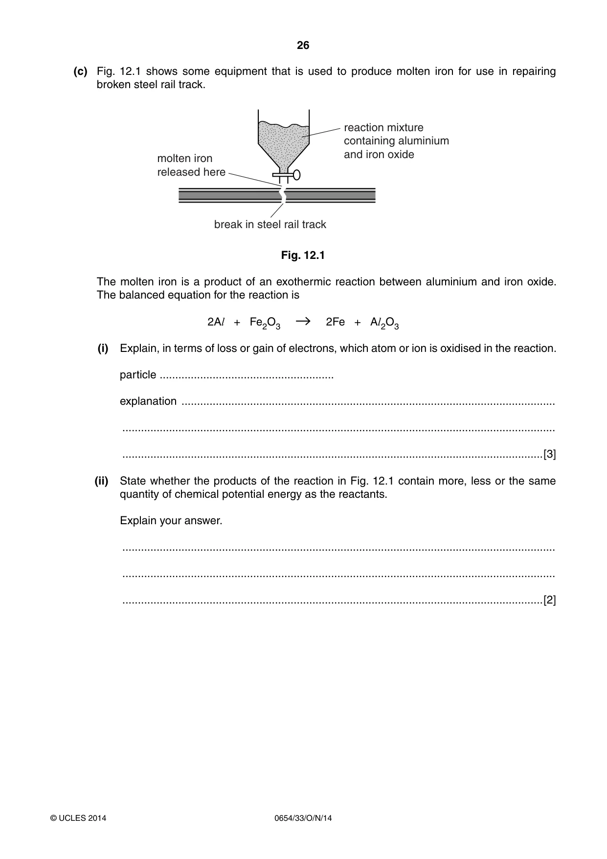 Cambridge IGCSE Sciences - Co-ordinated (Double) 0654 2014 Oct/Nov Paper 3 · Variant 3 question paper, page 26 of 28