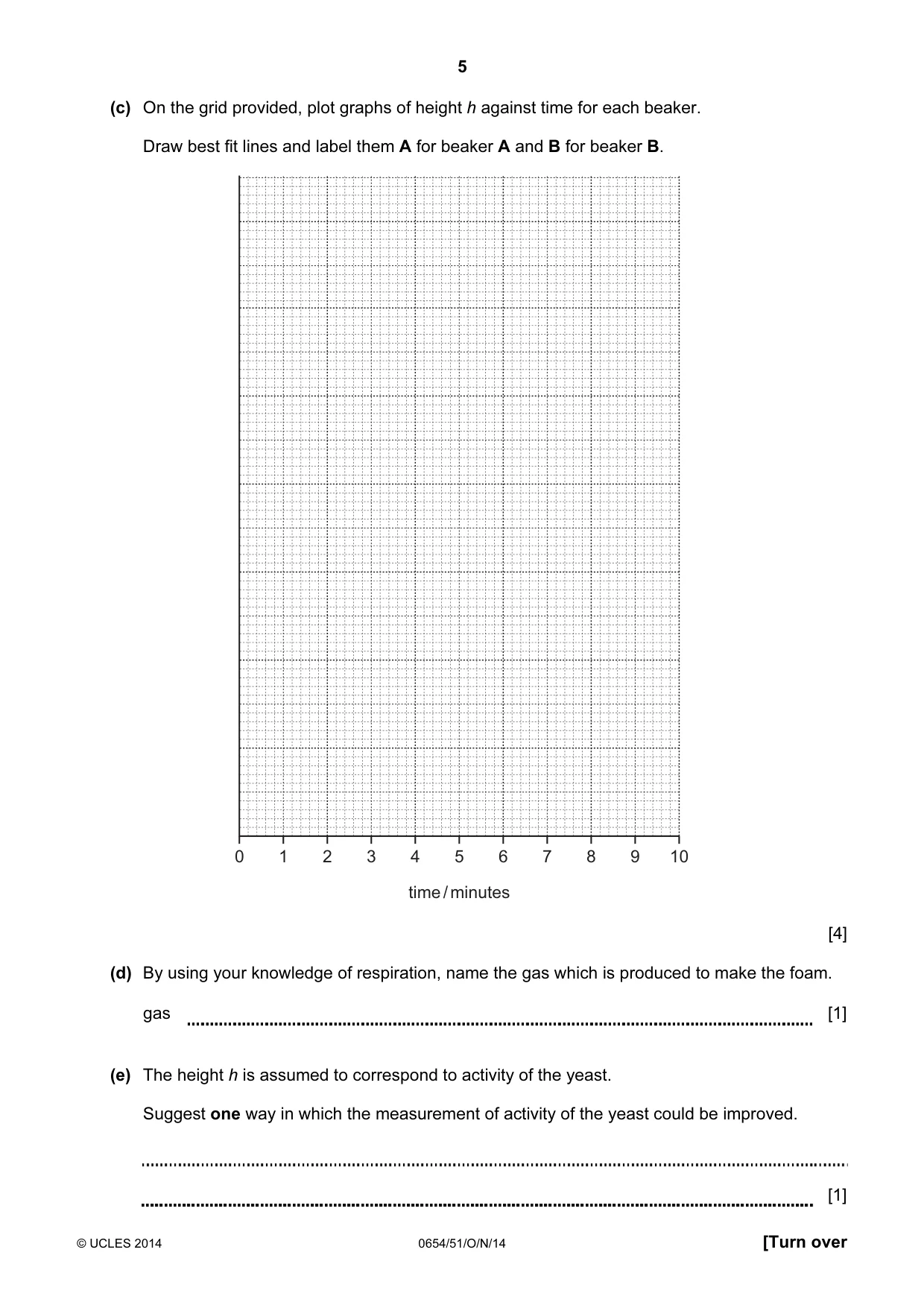 Cambridge IGCSE Sciences - Co-ordinated (Double) 0654 2014 Oct/Nov Paper 5 · Variant 1 question paper, page 5 of 12