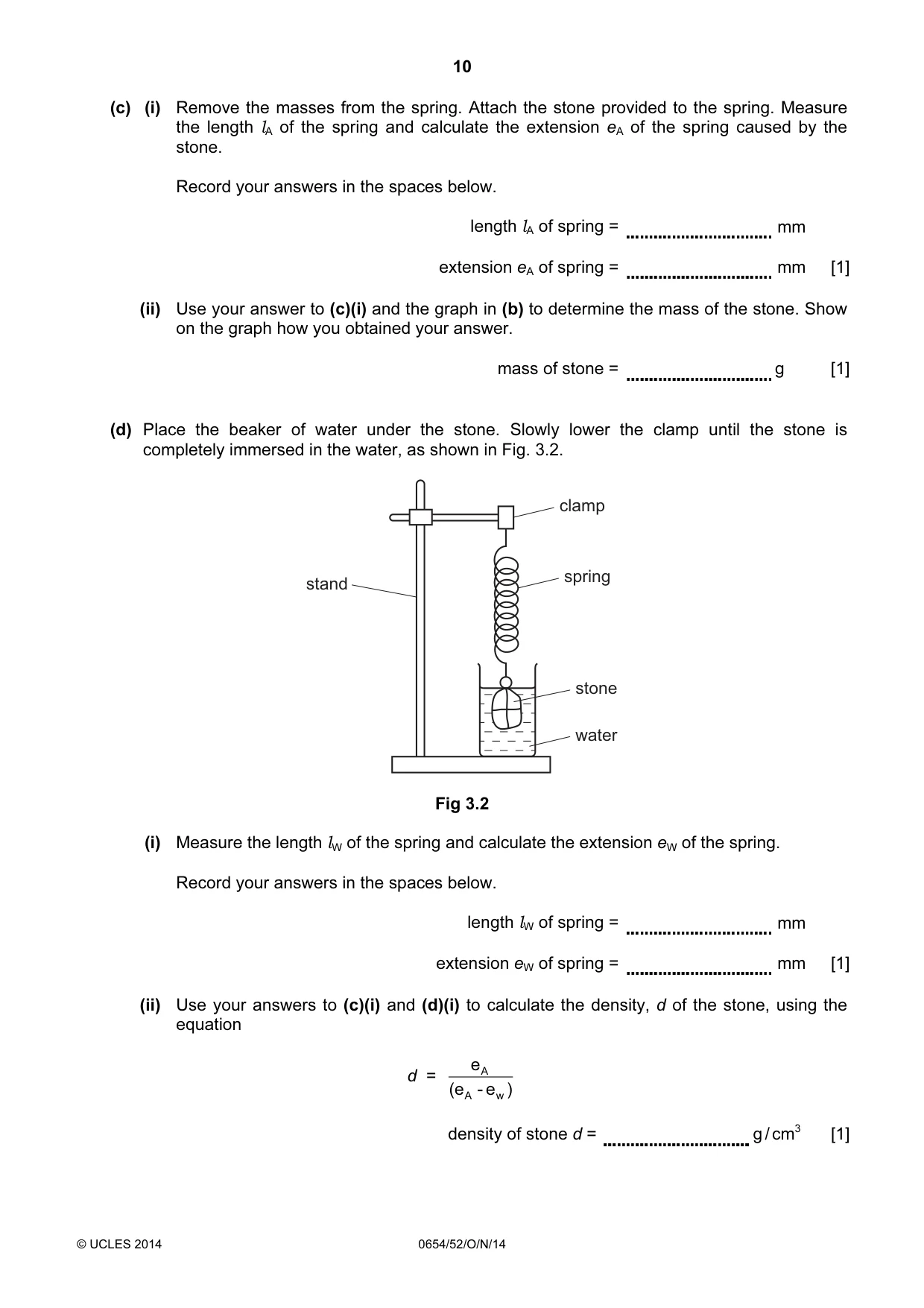Cambridge IGCSE Sciences - Co-ordinated (Double) 0654 2014 Oct/Nov Paper 5 · Variant 2 question paper, page 10 of 12