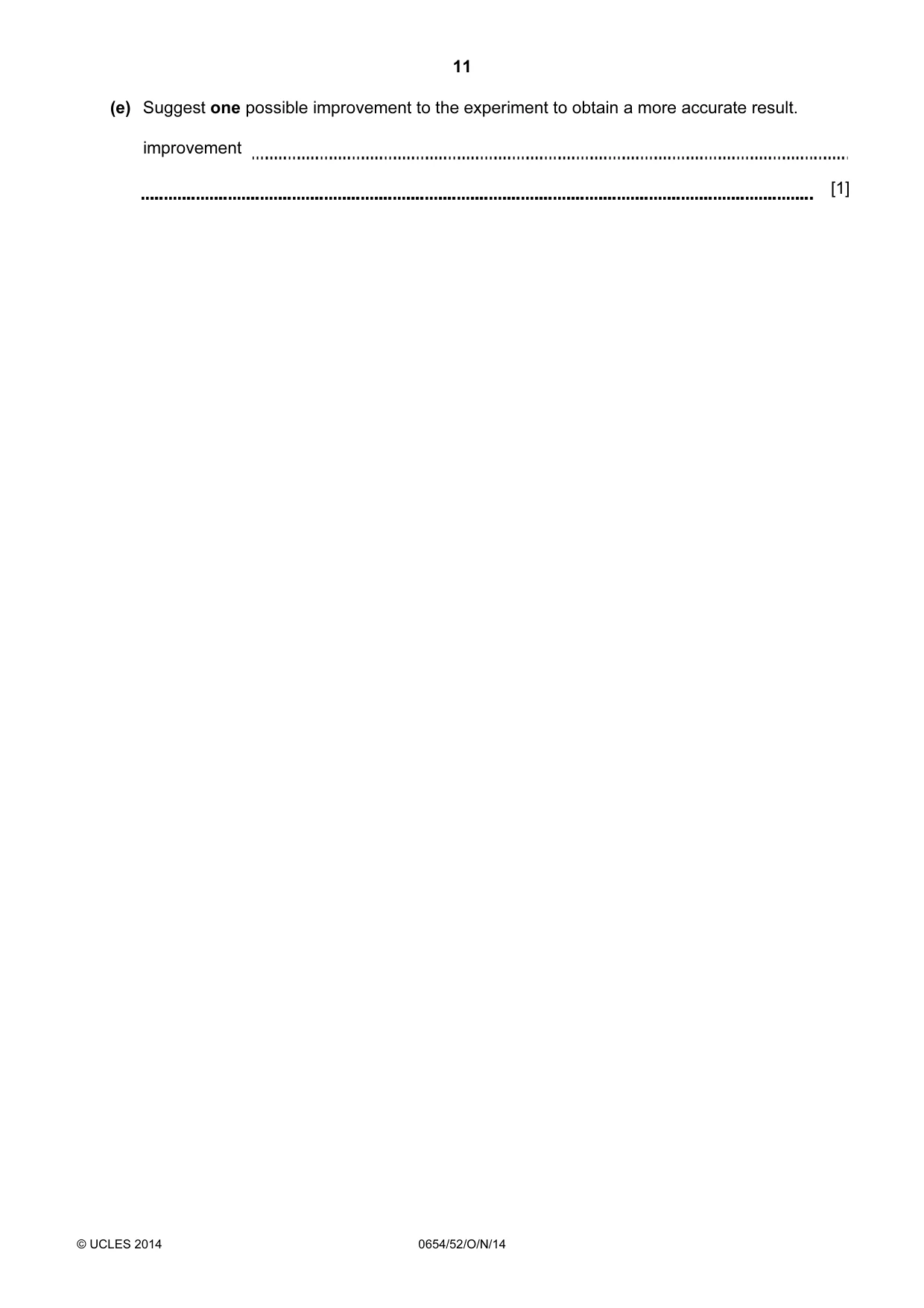 Cambridge IGCSE Sciences - Co-ordinated (Double) 0654 2014 Oct/Nov Paper 5 · Variant 2 question paper, page 11 of 12