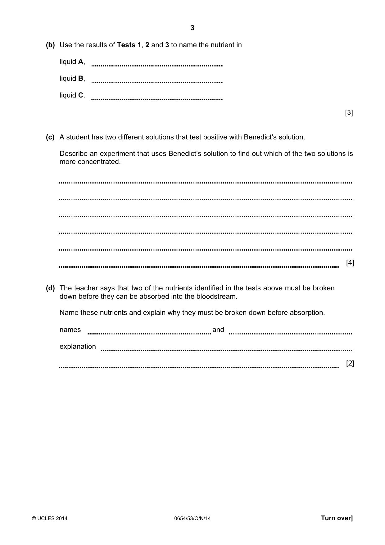 Cambridge IGCSE Sciences - Co-ordinated (Double) 0654 2014 Oct/Nov Paper 5 · Variant 3 question paper, page 3 of 8