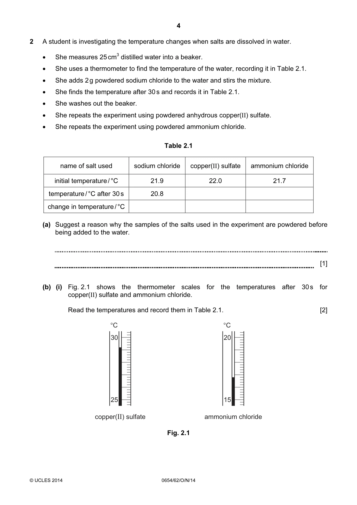 Cambridge IGCSE Sciences - Co-ordinated (Double) 0654 2014 Oct/Nov Paper 6 · Variant 2 question paper, page 4 of 16