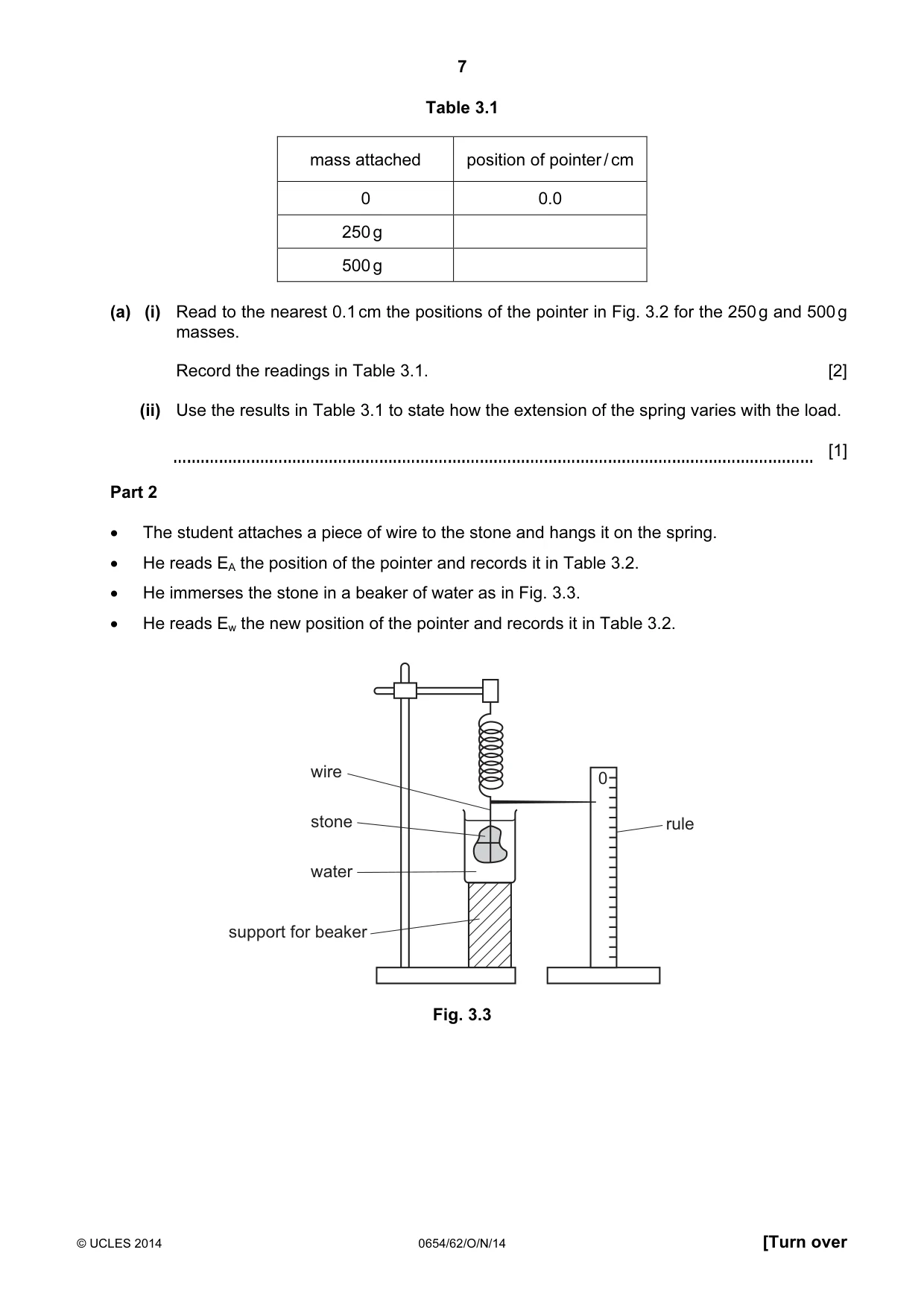 Cambridge IGCSE Sciences - Co-ordinated (Double) 0654 2014 Oct/Nov Paper 6 · Variant 2 question paper, page 7 of 16