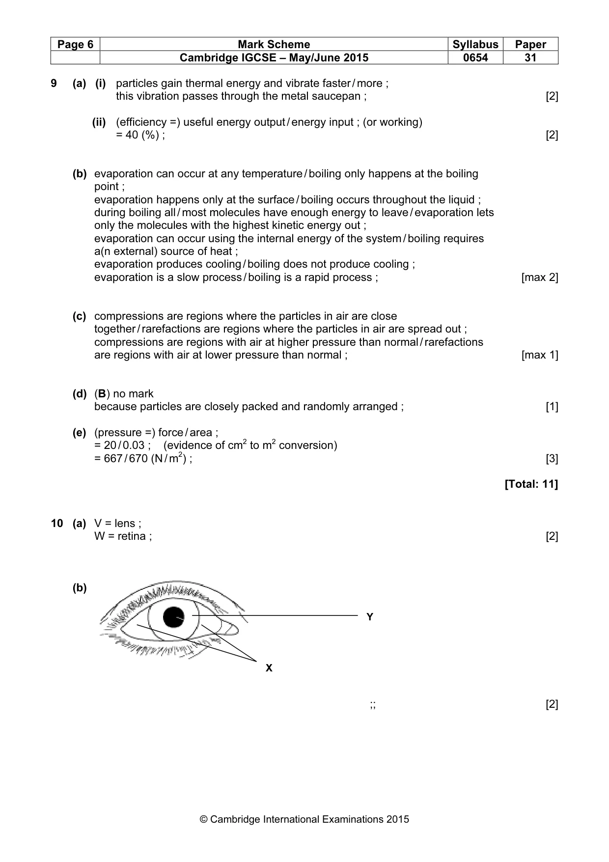 Mark scheme, page 6 of 8