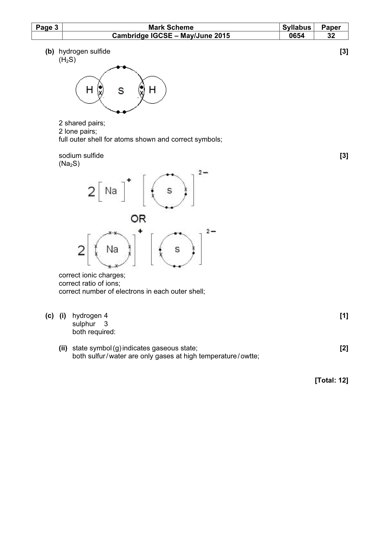 Mark scheme, page 3 of 12