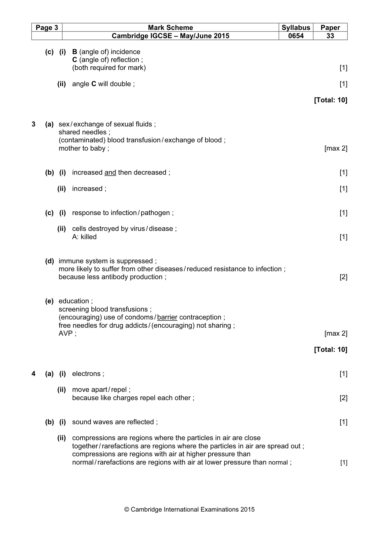 Mark scheme, page 3 of 8