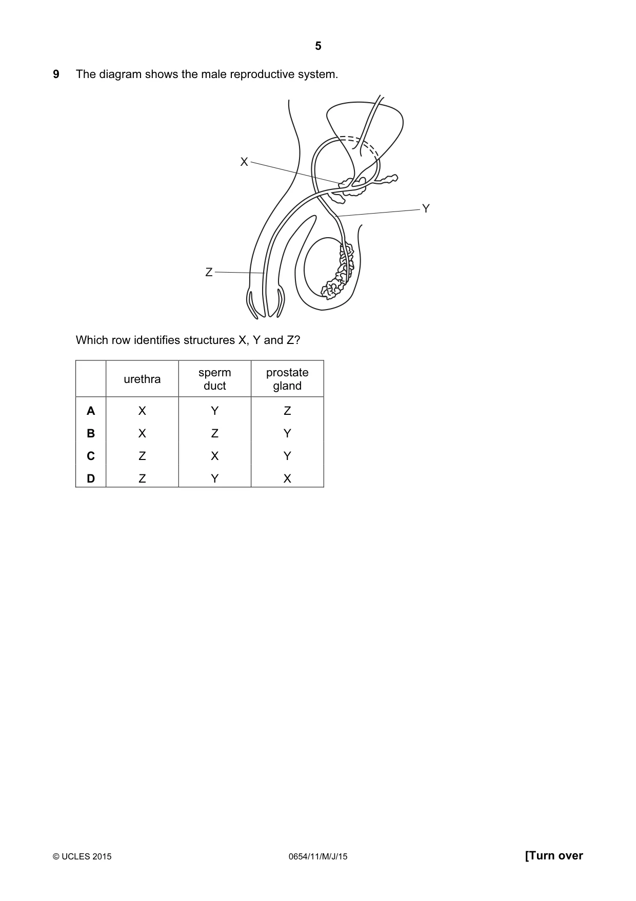 Cambridge IGCSE Sciences - Co-ordinated (Double) 0654 2015 May/June Paper 1 · Variant 1 question paper, page 5 of 20