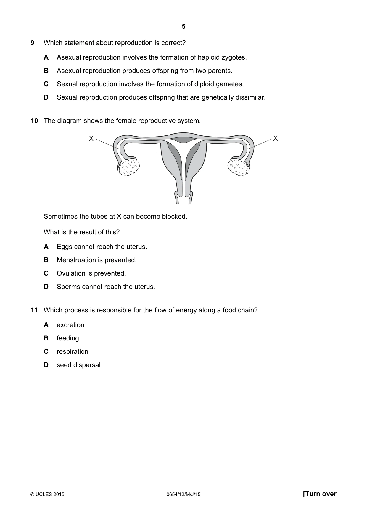 Cambridge IGCSE Sciences - Co-ordinated (Double) 0654 2015 May/June Paper 1 · Variant 2 question paper, page 5 of 20