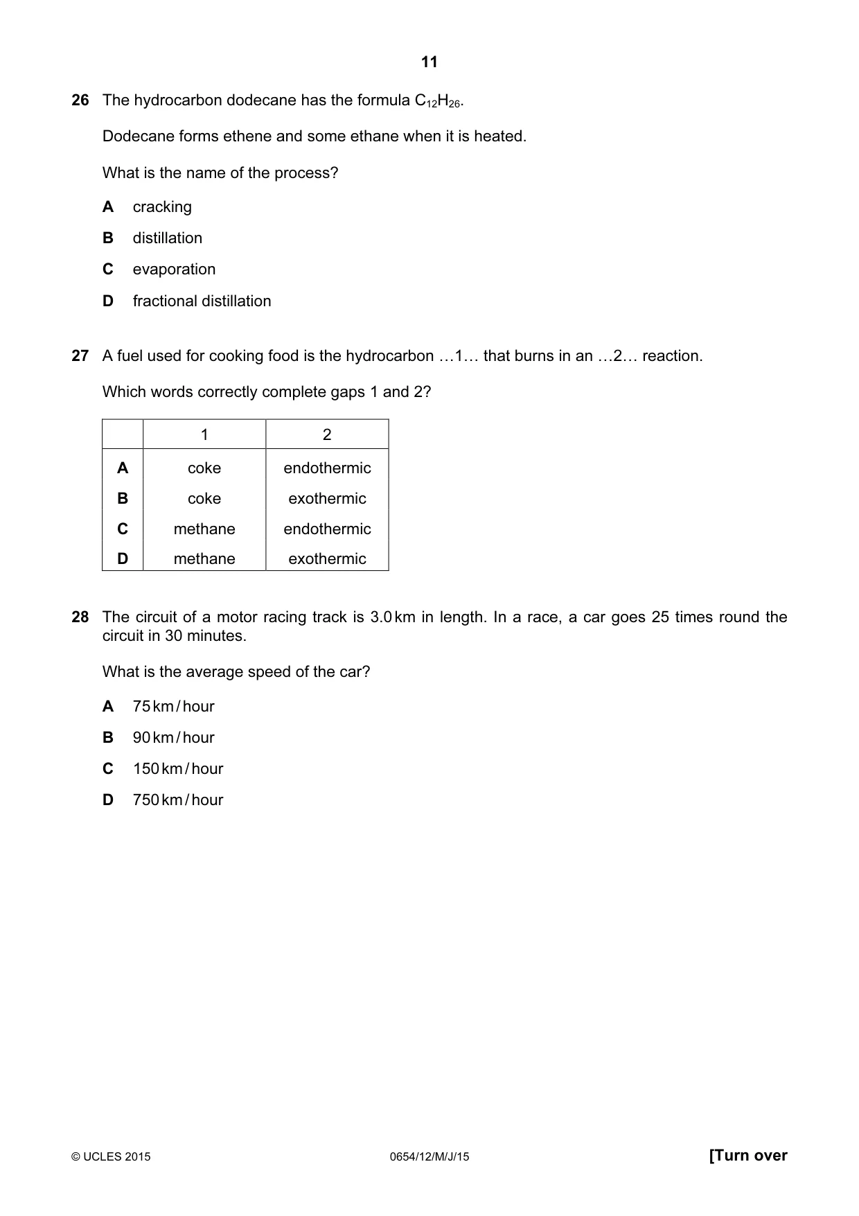 Cambridge IGCSE Sciences - Co-ordinated (Double) 0654 2015 May/June Paper 1 · Variant 2 question paper, page 11 of 20