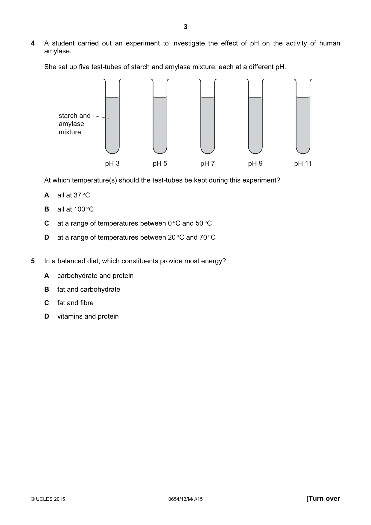 Cambridge IGCSE Sciences - Co-ordinated (Double) 0654 2015 May/June Paper 1 · Variant 3 question paper, page 3 of 16