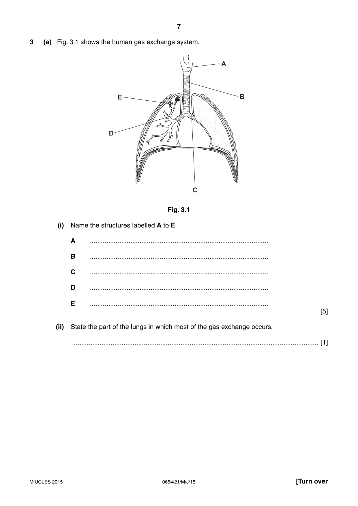 Cambridge IGCSE Sciences - Co-ordinated (Double) 0654 2015 May/June Paper 2 · Variant 1 question paper, page 7 of 32