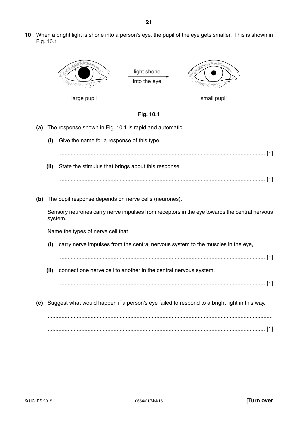 Cambridge IGCSE Sciences - Co-ordinated (Double) 0654 2015 May/June Paper 2 · Variant 1 question paper, page 21 of 32