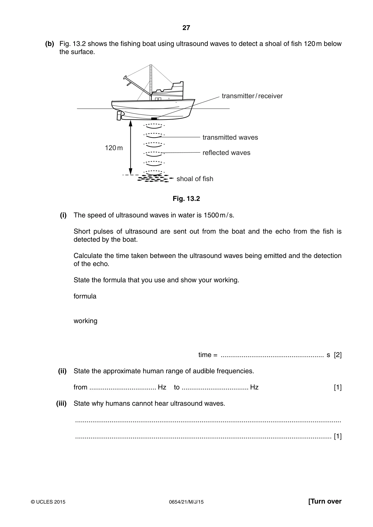 Cambridge IGCSE Sciences - Co-ordinated (Double) 0654 2015 May/June Paper 2 · Variant 1 question paper, page 27 of 32