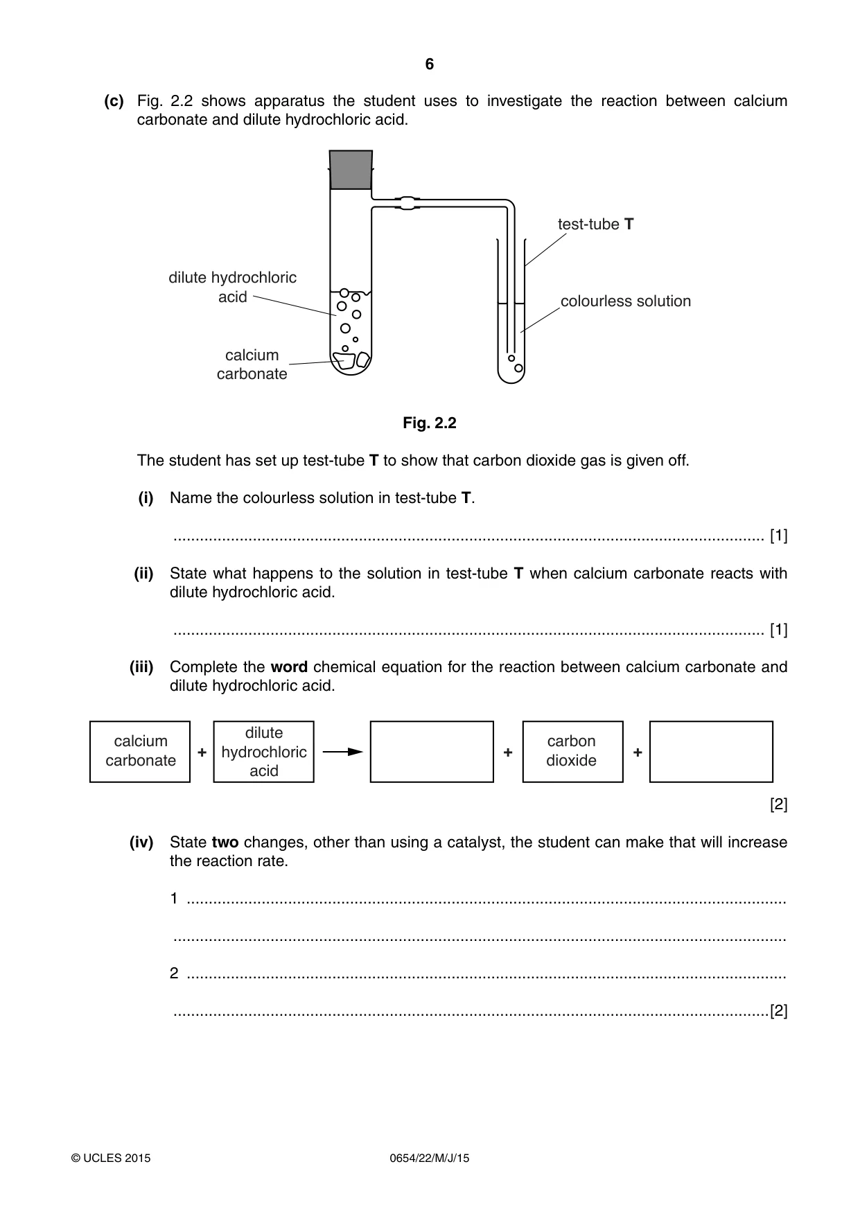 Cambridge IGCSE Sciences - Co-ordinated (Double) 0654 2015 May/June Paper 2 · Variant 2 question paper, page 6 of 28