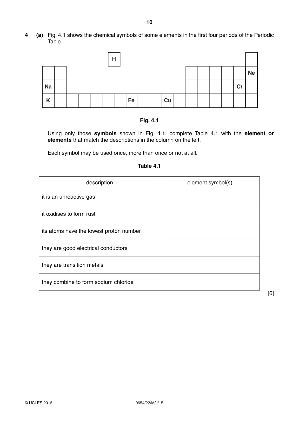 Cambridge IGCSE Sciences - Co-ordinated (Double) 0654 2015 May/June Paper 2 · Variant 2 question paper, page 10 of 28