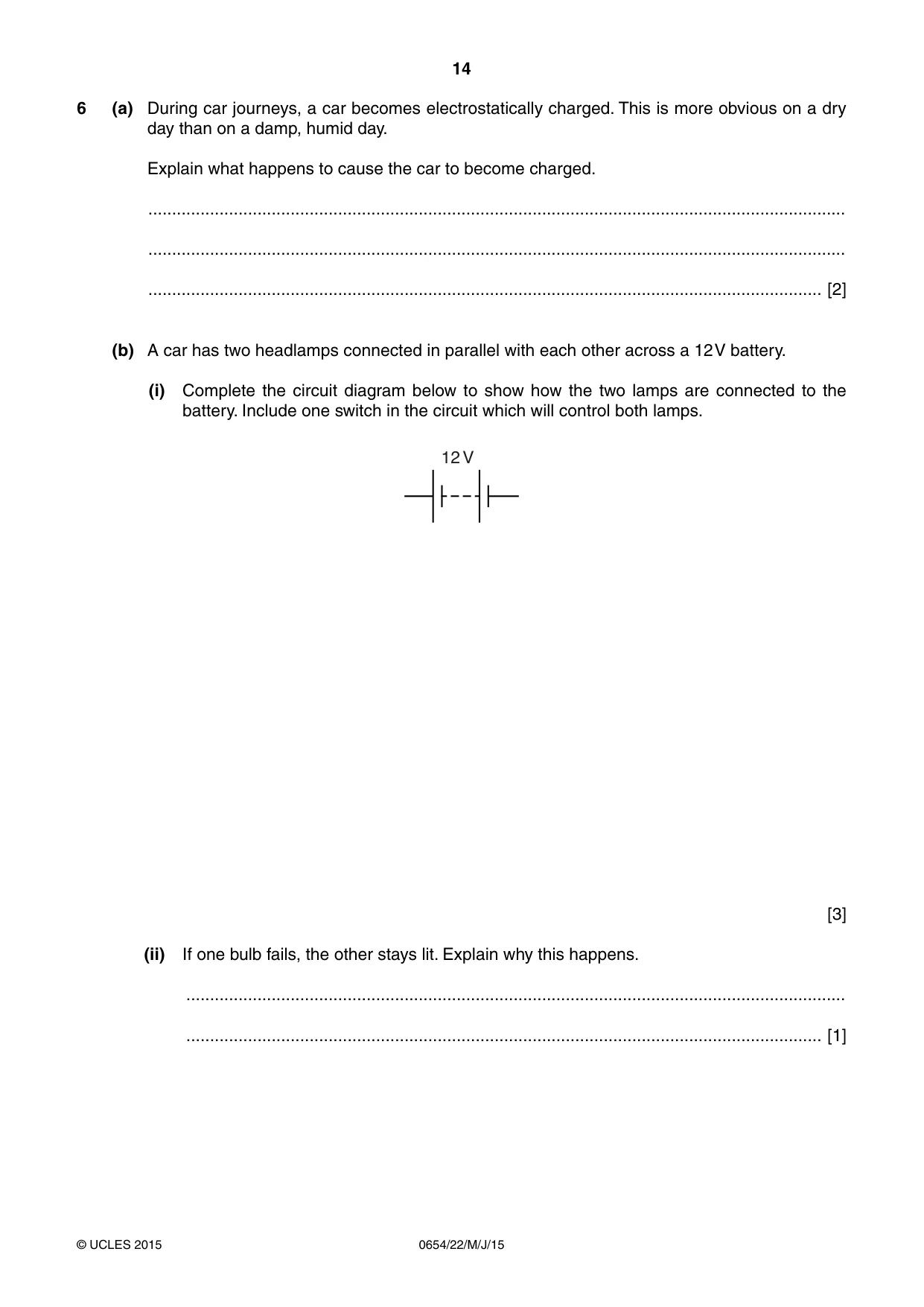 Cambridge IGCSE Sciences - Co-ordinated (Double) 0654 2015 May/June Paper 2 · Variant 2 question paper, page 14 of 28