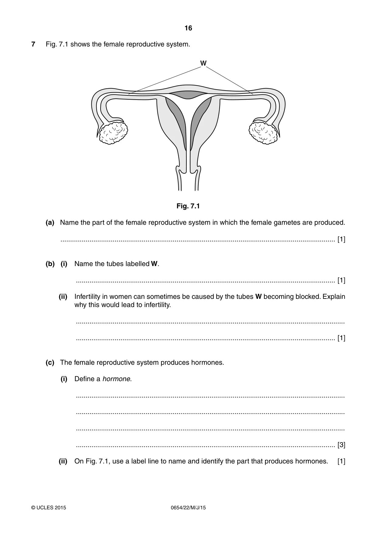 Cambridge IGCSE Sciences - Co-ordinated (Double) 0654 2015 May/June Paper 2 · Variant 2 question paper, page 16 of 28