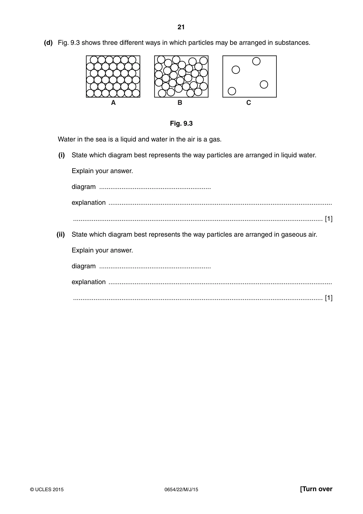 Cambridge IGCSE Sciences - Co-ordinated (Double) 0654 2015 May/June Paper 2 · Variant 2 question paper, page 21 of 28