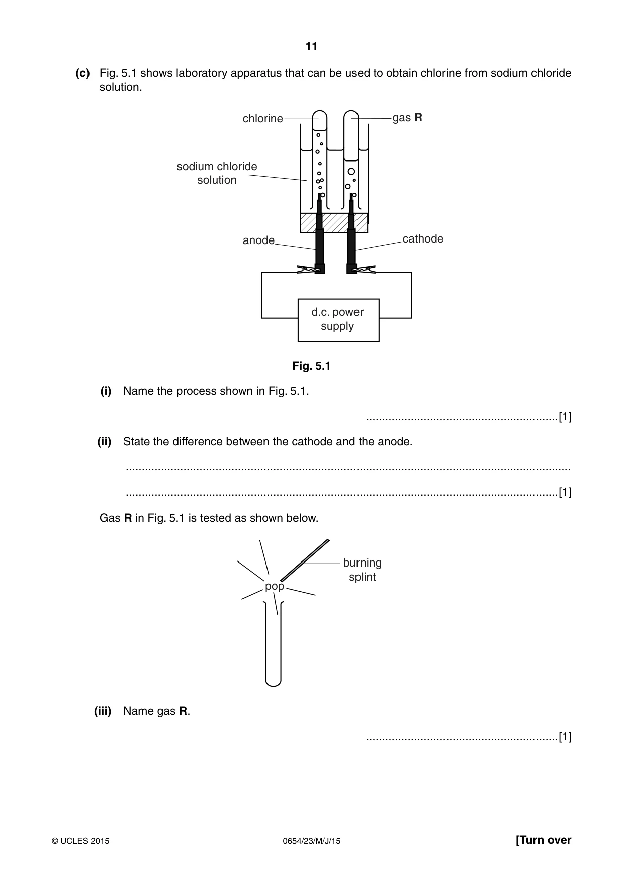 Cambridge IGCSE Sciences - Co-ordinated (Double) 0654 2015 May/June Paper 2 · Variant 3 question paper, page 11 of 28