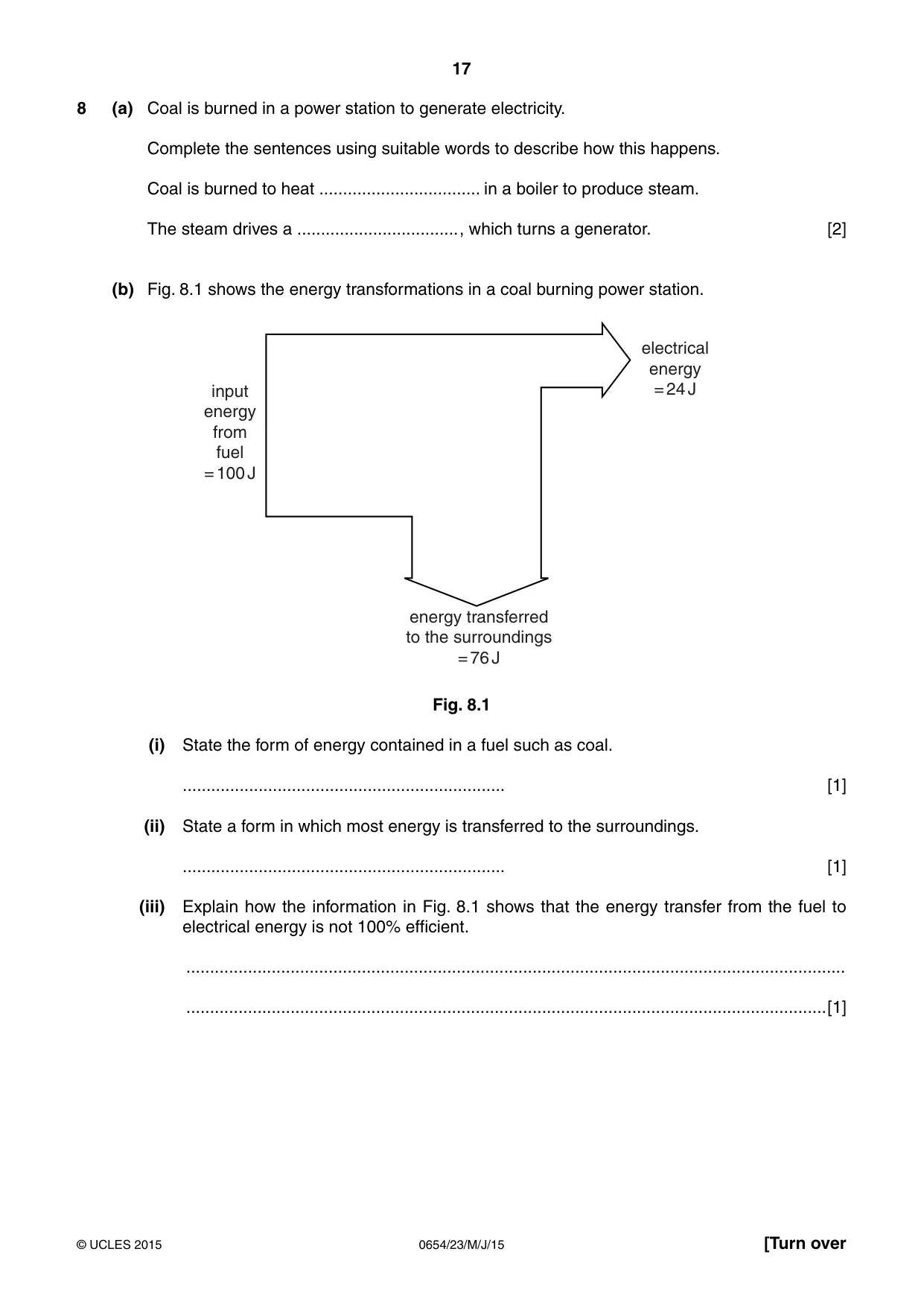 Cambridge IGCSE Sciences - Co-ordinated (Double) 0654 2015 May/June Paper 2 · Variant 3 question paper, page 17 of 28