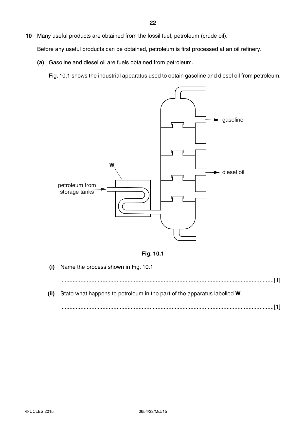 Cambridge IGCSE Sciences - Co-ordinated (Double) 0654 2015 May/June Paper 2 · Variant 3 question paper, page 22 of 28