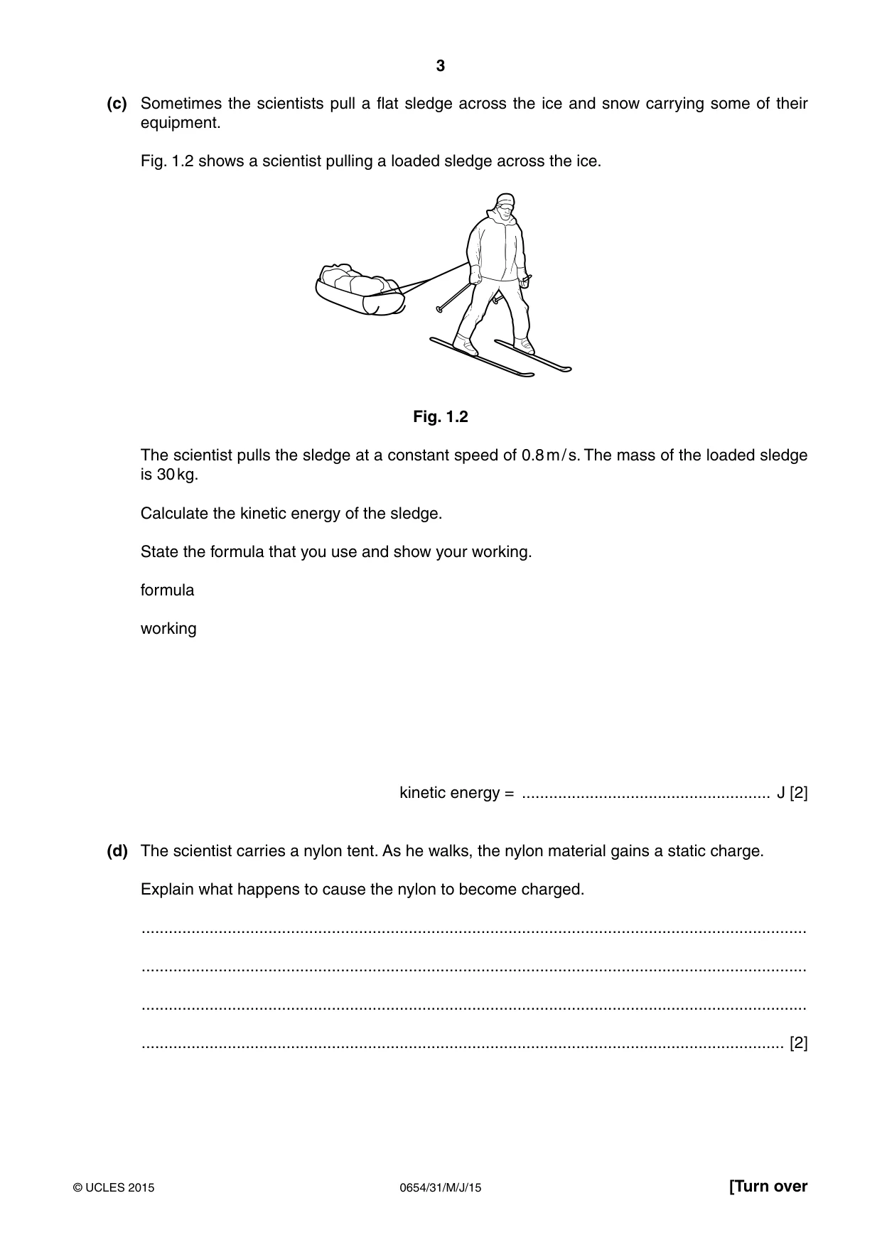 Cambridge IGCSE Sciences - Co-ordinated (Double) 0654 2015 May/June Paper 3 · Variant 1 question paper, page 3 of 32